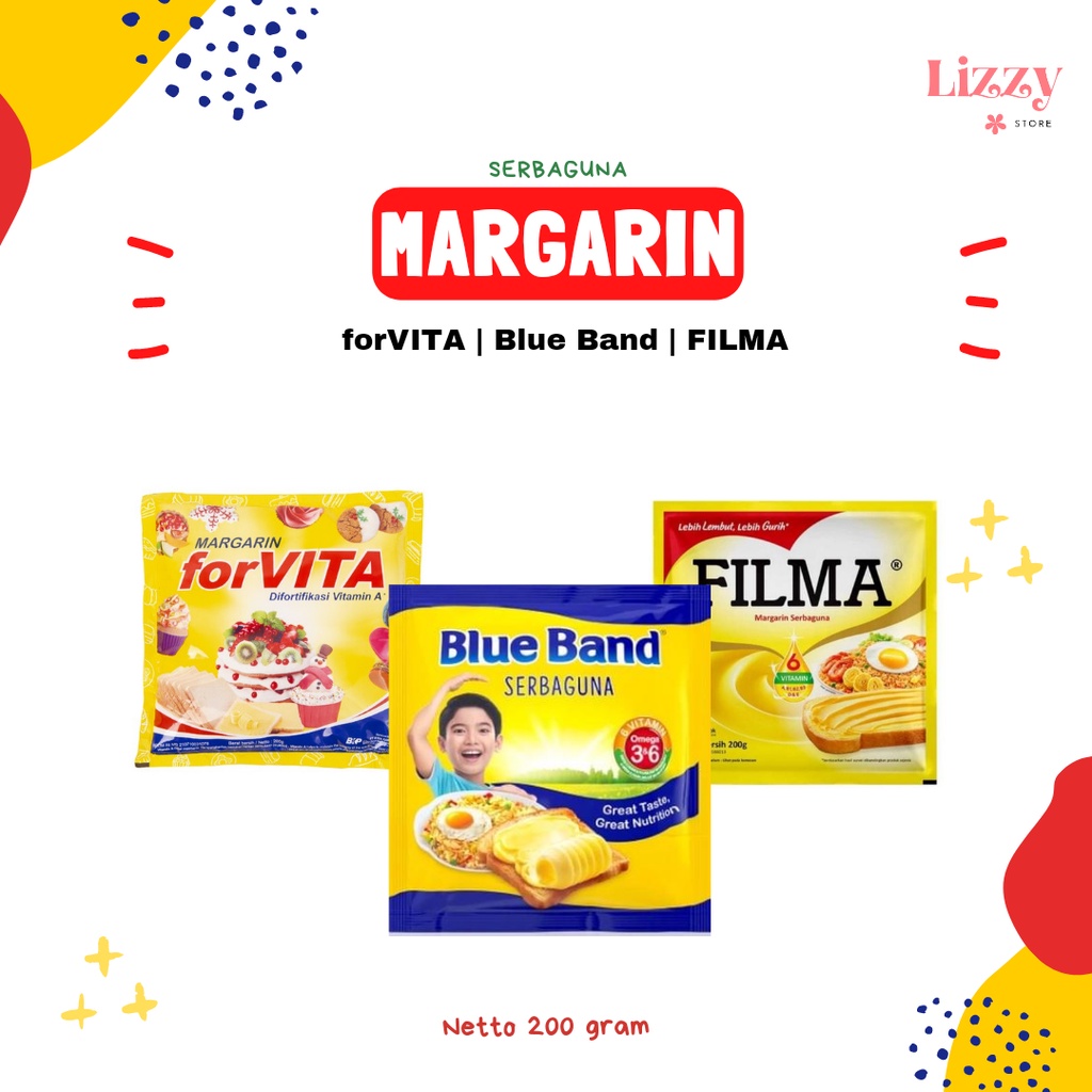 

Margarin Blue Band | Forvita | Filma Mentega Serbaguna Kemasan 200g