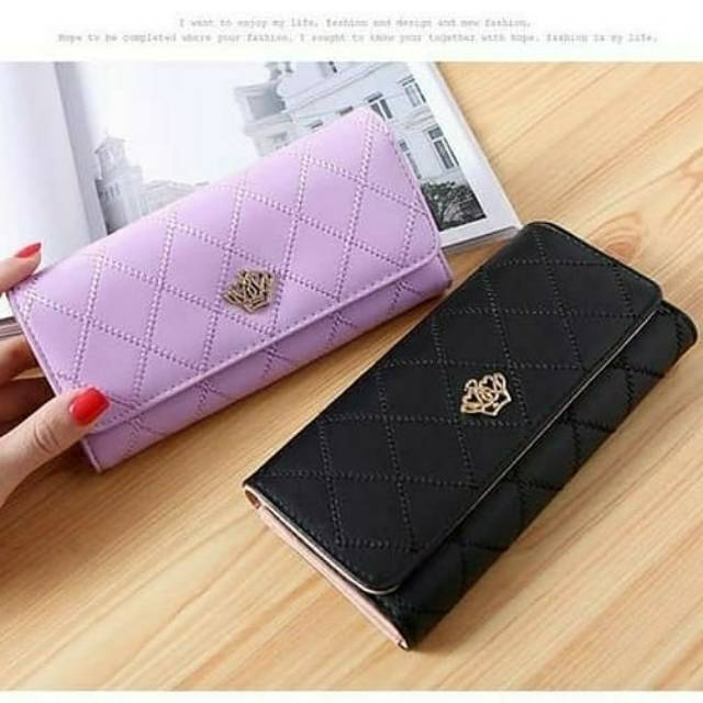 DW09 Dompet Import Cewek Korea Style Cantik Keren Warna Warni Shabbychic