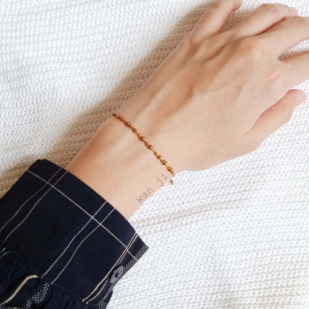 GT-06 TINY GOLD BROWN Gelang Super Simple Cute