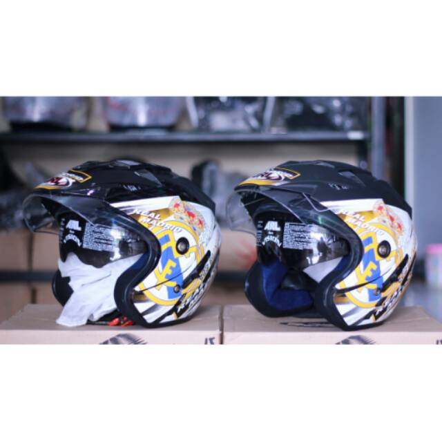 Helm Double Visor Murah 150ribuan Motif Bola