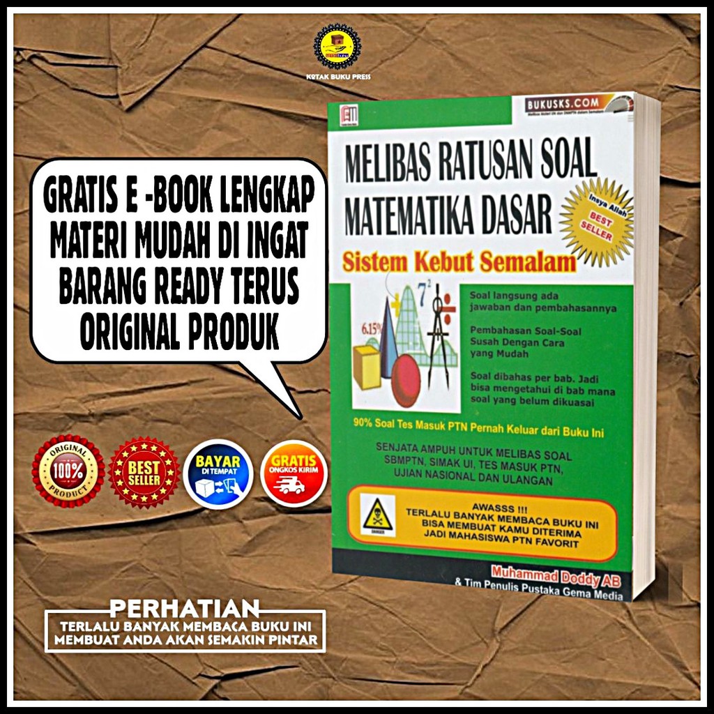 BUKU SKS IPS / BUKU SKS IPA / MENGUASAI IPS / MENGUASAI IPA / SISTEM KEBUT SEMALAM / MELIBAS RATUSAN-MATEMATIKA DASAR