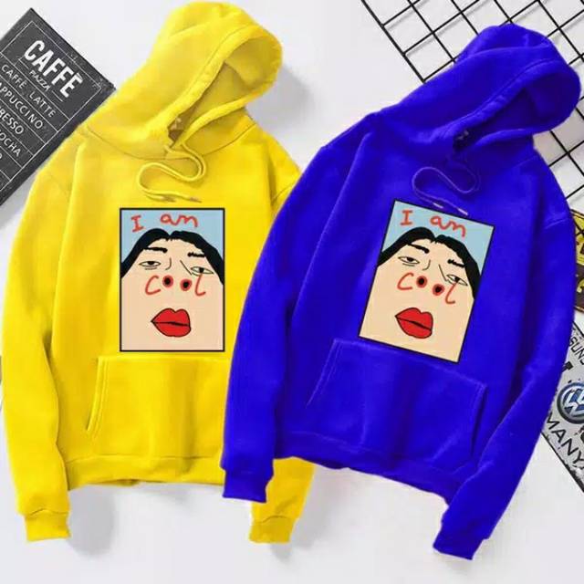 Fourfashion SWEATER I AM COOL Hoodie Hodie Jaket Wanita Jacket Woman