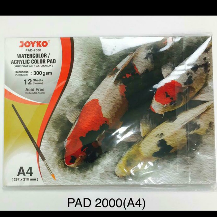 

joyko watercolor acrylic pad A4 300gsm