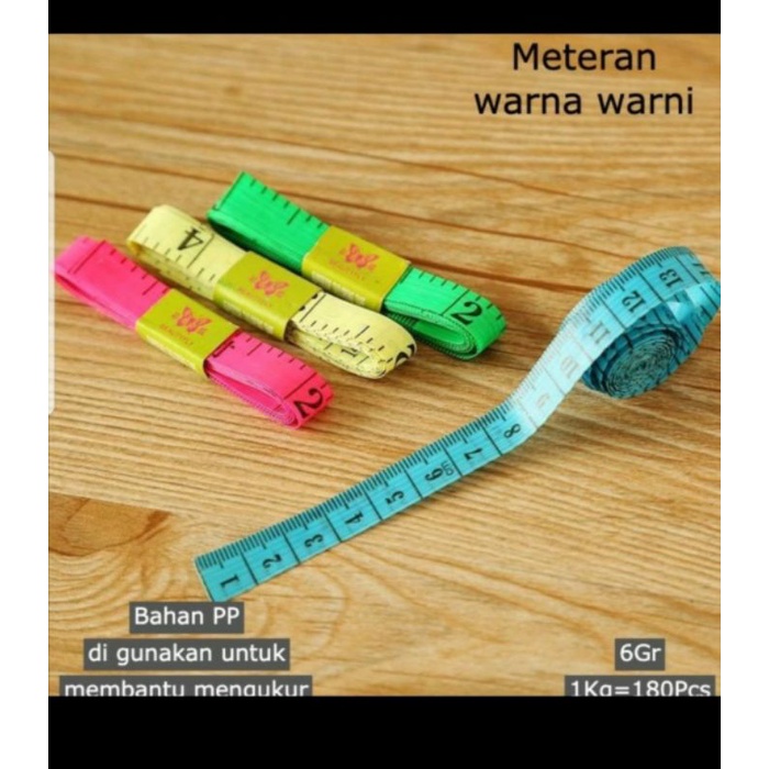 METERAN UKUR BAJU DAN BADAN WARNA WARNI - BDC