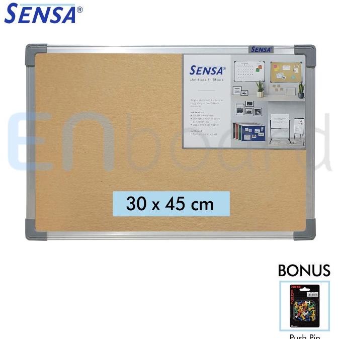 

Office & Stationery | Alat Tulis | Softboard Cork Pin Board / Papan Mading Gantung Sensa 30 X 45 Cm | Best Seller
