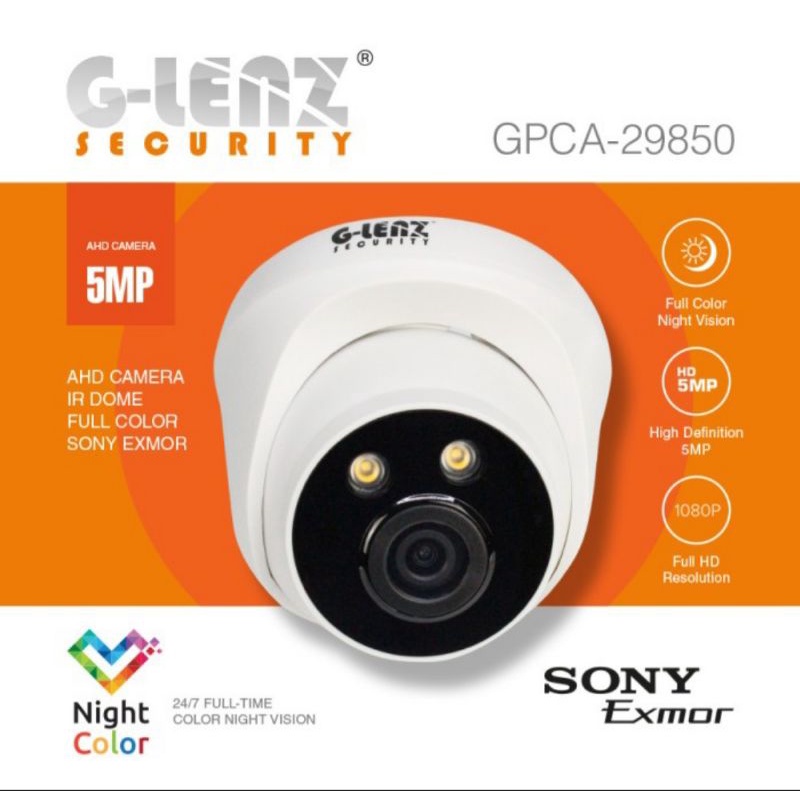 GLENZ CCTV HD 5MP INDOOR NIGHT COLOR TECT - CAMERA GPCA 29850