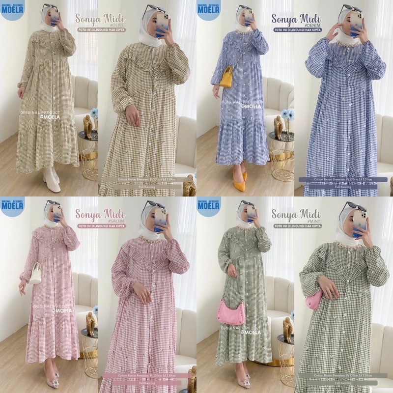 DRESS KATUN MOTIF MOELA SALE - BIYU MLATI SONYA PASTY
