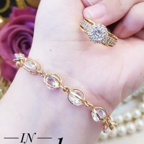 Xuping Set Gelang dan Cincin Wanita G843