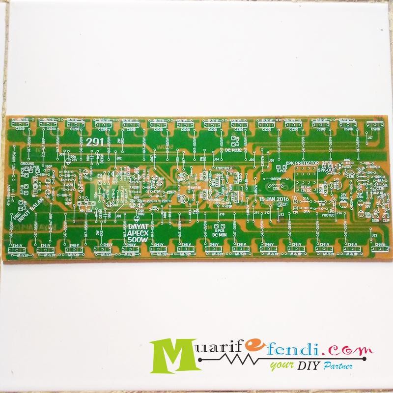 PCB Power Amplifier Apex 500watt input balance dan non balance panjang