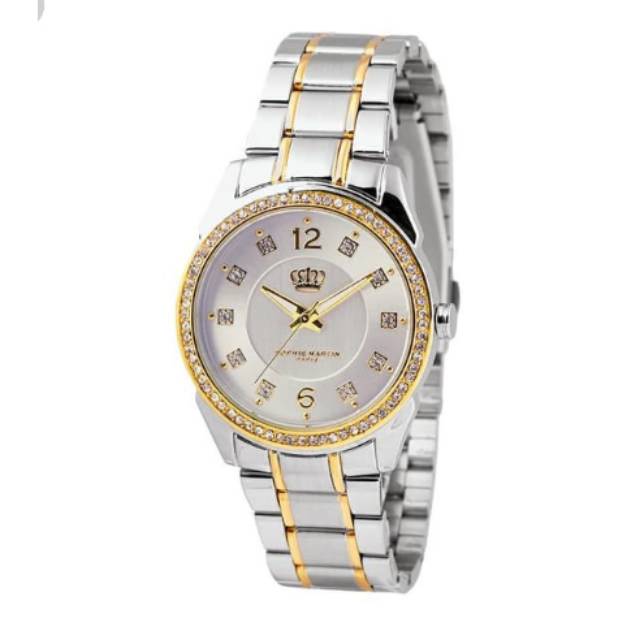JAM TANGAN WANITA KEMEWAHAN SAS PUTIH EMAS ZEAVI SASL093M4 ORIGINAL SOPHIE PARIS
