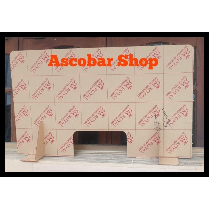 

Sekat Acrylic 3Mm 85X75Cm Meja Teller Kasir Partisi Pembatas Bisa Lem