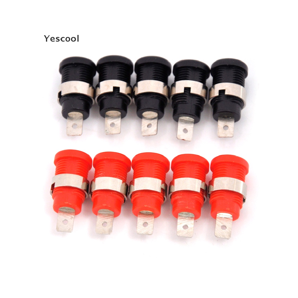 Yescool 10Pcs Socket Jack Banana Female 4mm Untuk Panel Binding Post