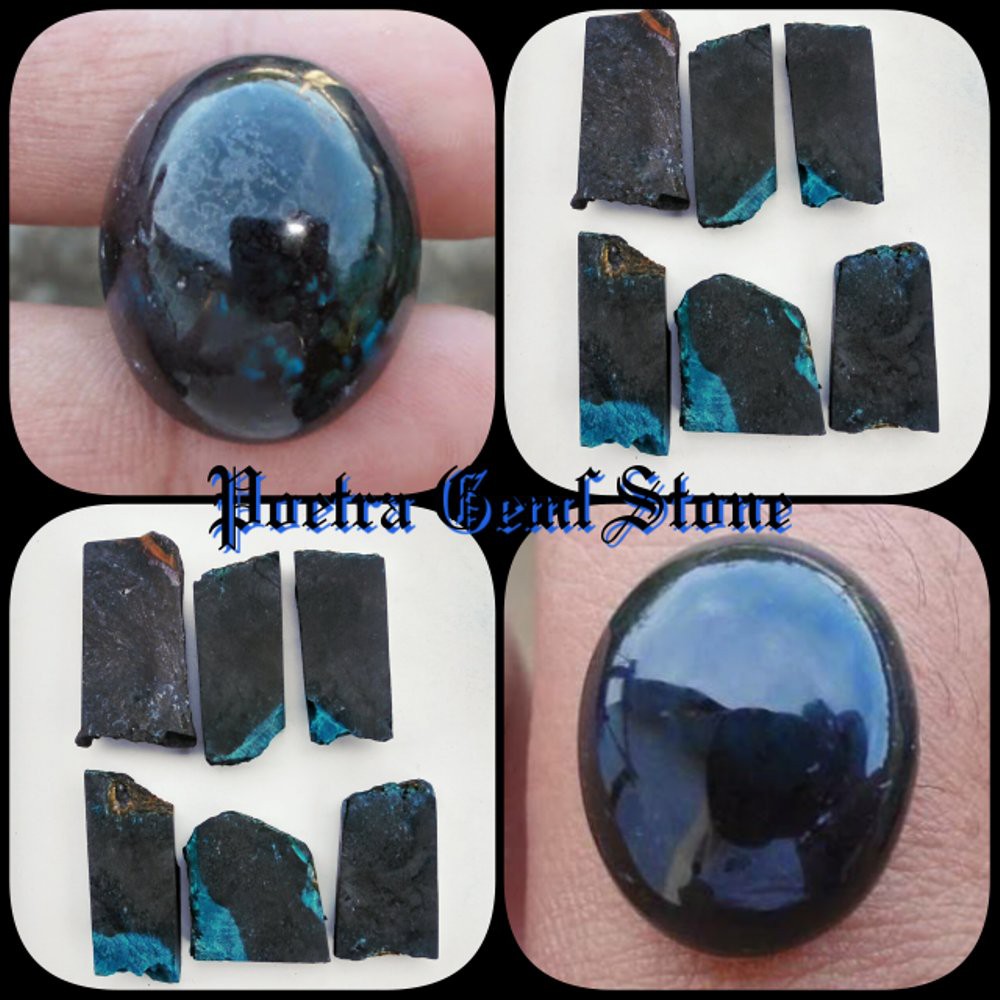 BAHAN BATU NATURAL BACAN DOKO HITAM PROSES BIRU DIJAMIN BODYGLASS [ BUY 3 FREE 1 ]