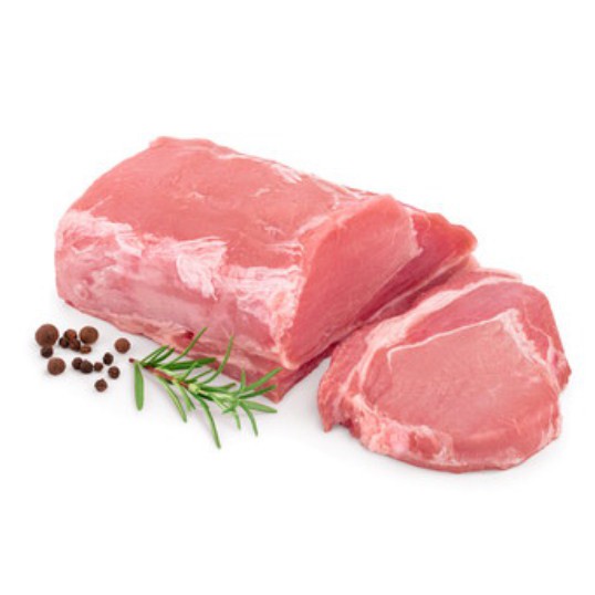 

Karbonat / Daging Babi Bagian Has Luar / Pork Loin Premium / Daging Babi Untuk Steak Fresh berat 1Kg