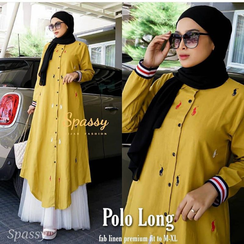 polo long tunik/tunik spassy/Tunik ori/tunik panjang/tunik simpel/tunik murah/Tunik kekinian