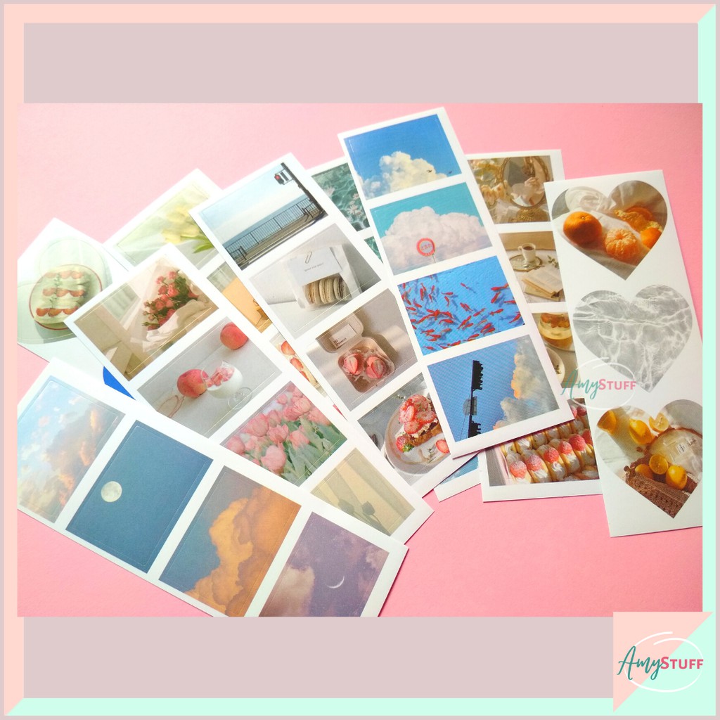 

Sticker Deco Aesthetic (3-4 stiker/lembar) - Scenery Sticker - Scrapbook DIY - Stiker Aesthetic Lucu