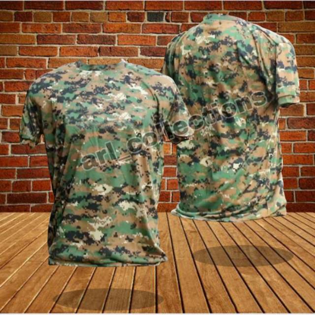 Kaos pendek loreng MARPAT pria wanita dewasa/kaos army pdl lapangan tactical airsoft outdoor