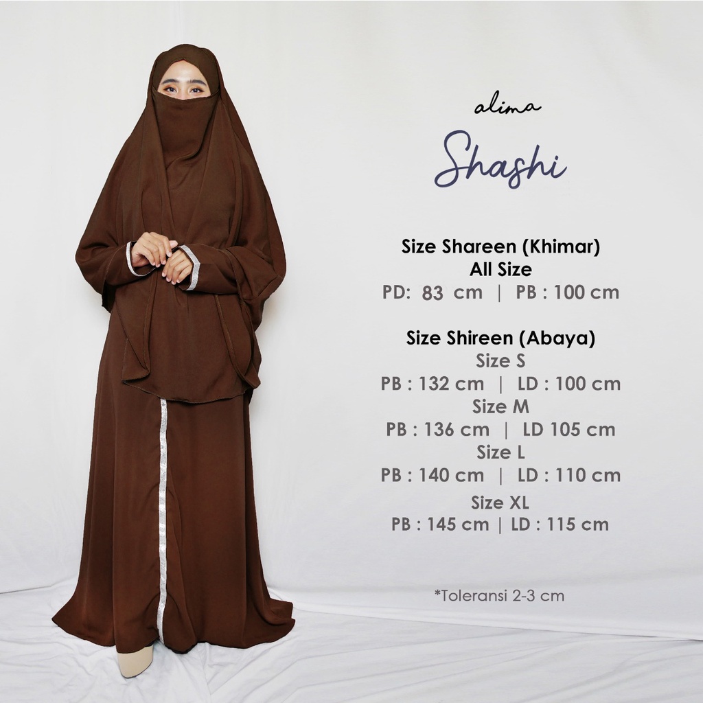 Abaya Wolfis French Khimar Gamis set Syari Free Cadar By Alima Indonesia