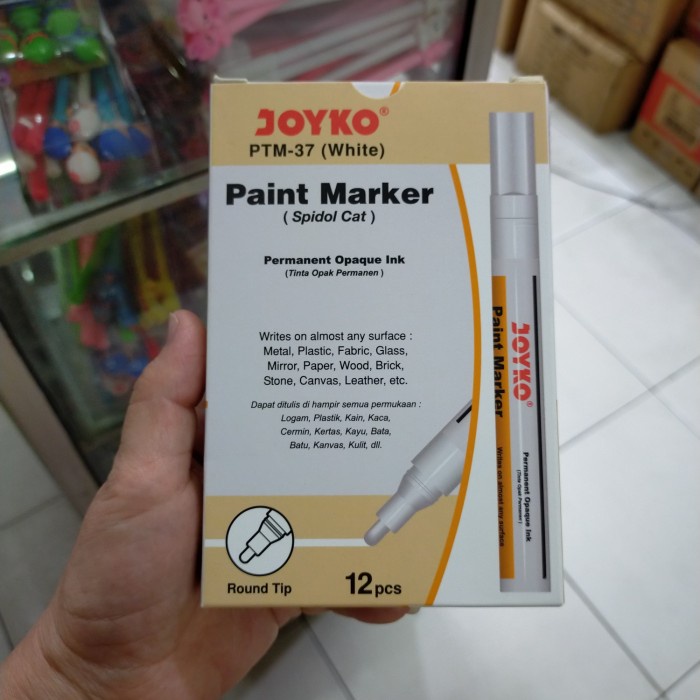 

Murah Paint Marker Joyko Putih (12Pcs) Gilaa!!!