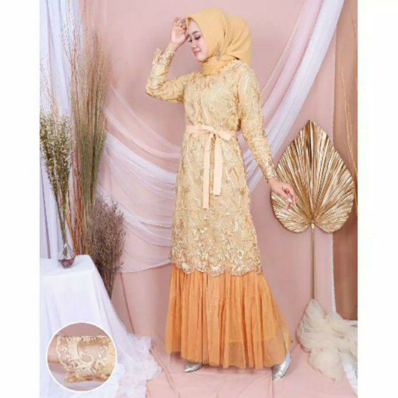 GAMIS MODERN MIKHAYLA / GAMIS KEBAYA / GAMIS / GAMIS KEBAYA BRUKAT MODERN