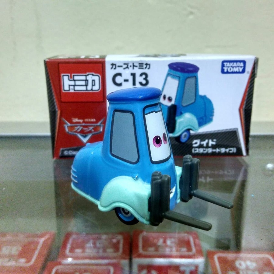 Tomica Cars C-13 Guido forklift biru Disney pixar mainan diecast murah