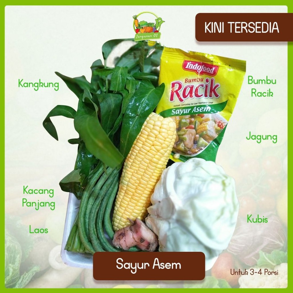 

Paket sayur asem lengkap untuk 4 - 5 porsi