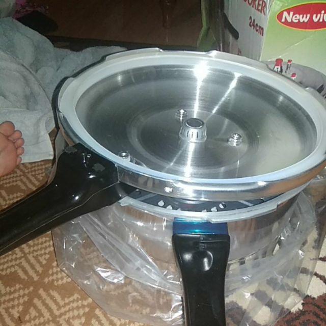 [bayar Di Tempat/cod] Panci Presto Ukuran 24 Cm 8 Liter Bahan Aluminium Alat Masak Cz0223