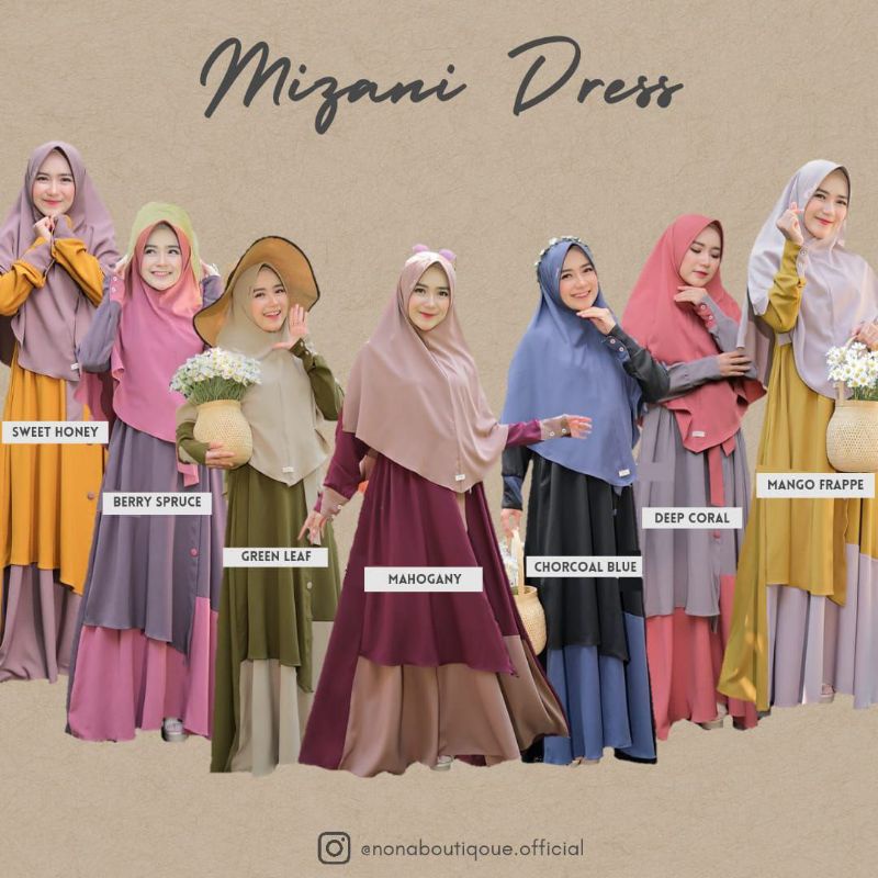 READY MIZANI DRESS by Nonaboutique - Matterial Crepe HQ (Premium)