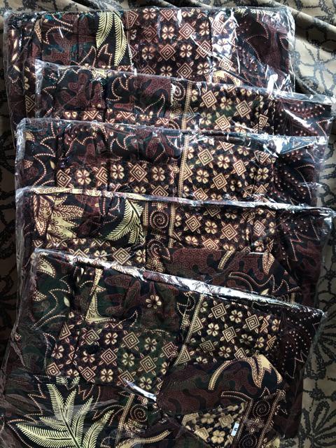 Cod Batikn Pria Lengan Panjang Size M L Xl Xxl Kemeja Batik Pria Motif Kenari Mulia Jaya Batik