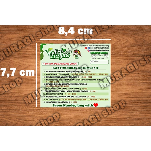 

Sticker Penggunaan Eco Enzyme Custom Pandeglang