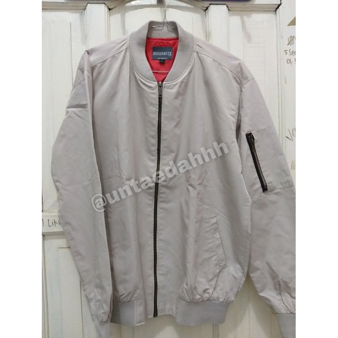 Jaket Bomber Roughneck 1991 Grey L