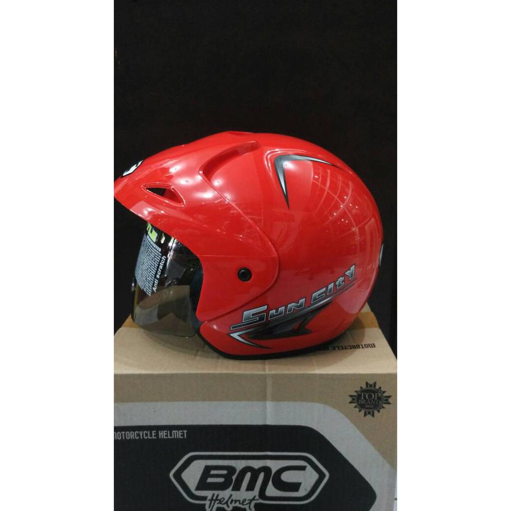 helm murah Bmc Sun City solid - Maroon