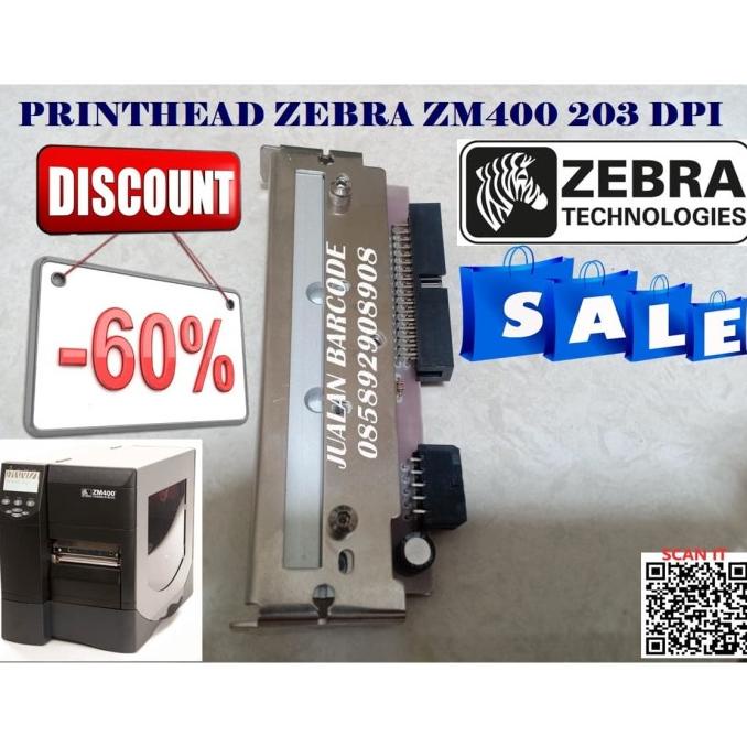 Zebra Printer Barcode Printhead Zm400 | Zm 400 | Zm-400 203 Dpi Original