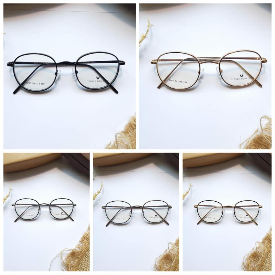 kacamata frame gm wanita & pria pauline 2261 size 52-18-138