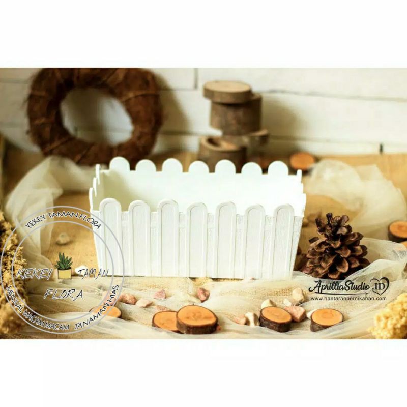 Pot Pagar Cantik Kotak Panjang-Vas Bunga Pagar Cantik