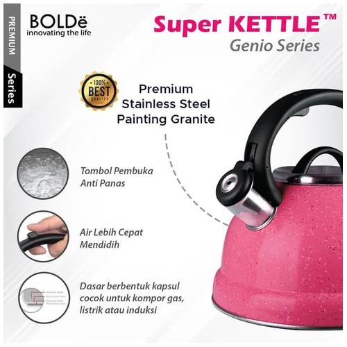 BOLDe SUPER KETTLE GENIO 3 LITER WHISTLING KETTLE / KETTLE SIUL / TEKO BUNYI