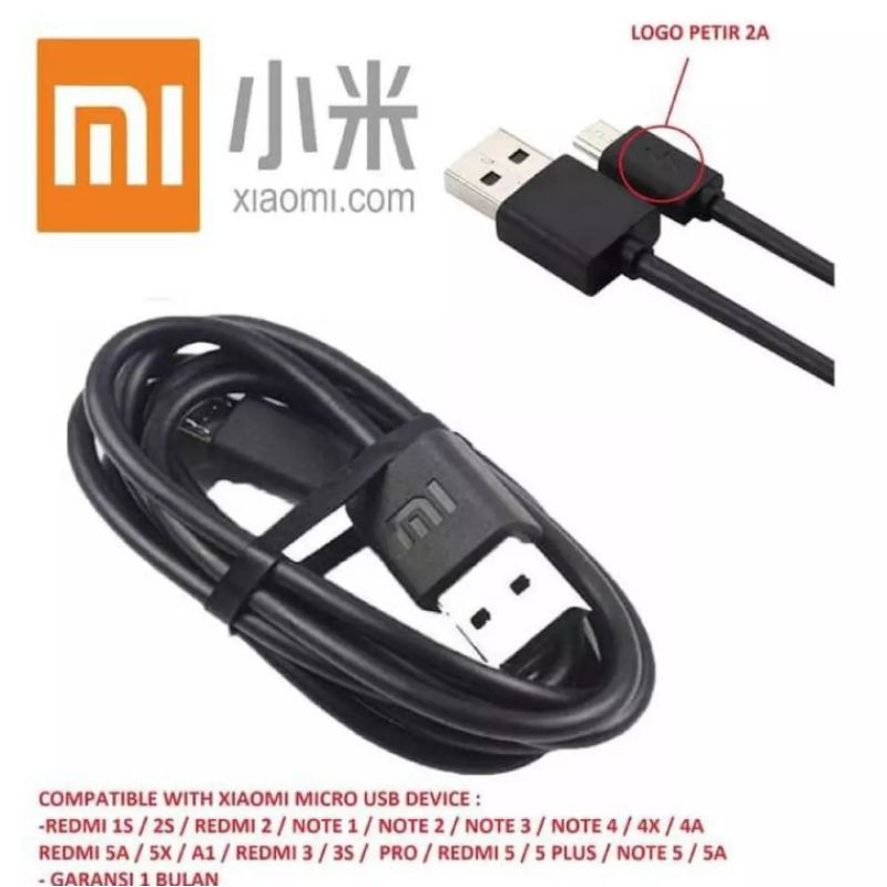 Kabel Data Cable Cassan XiaoMi Redmi 4X /5A/5 plus/5 Micro Usb Fast charging