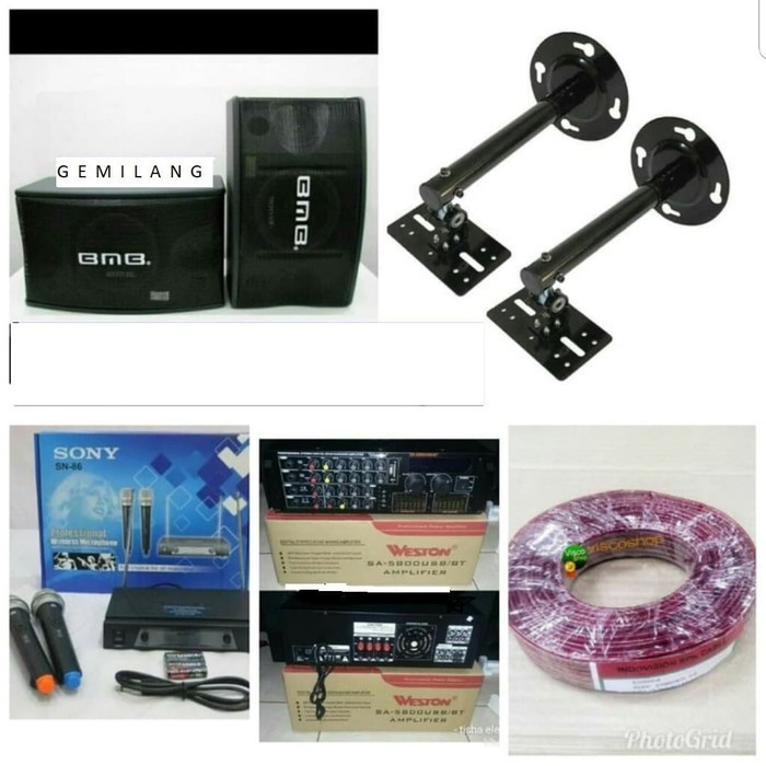 paket speaker bmb 10 inch ampli Weston usb Bluetooth