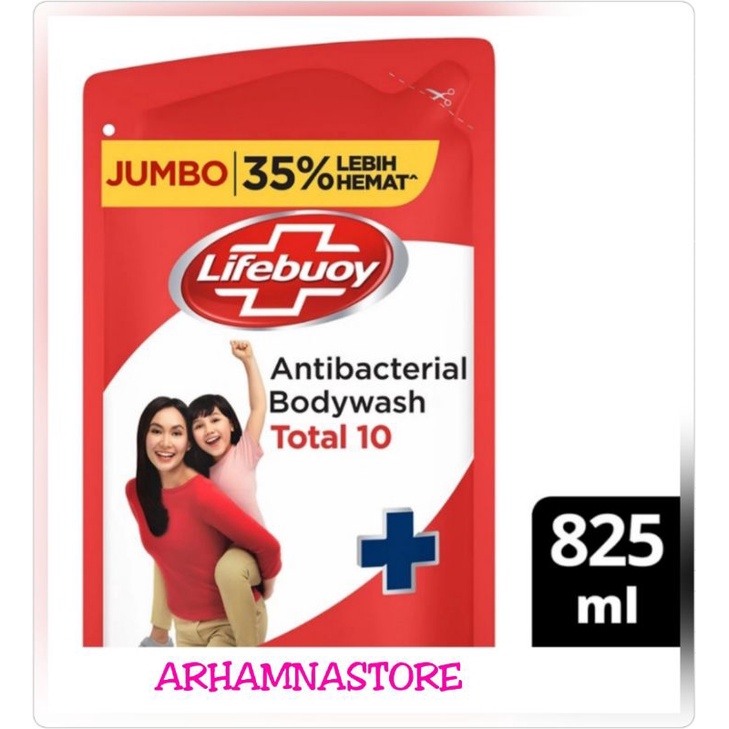 Lifebuoy sabun mandi 900ml antibacterial body wash total 10 (JUMBO)