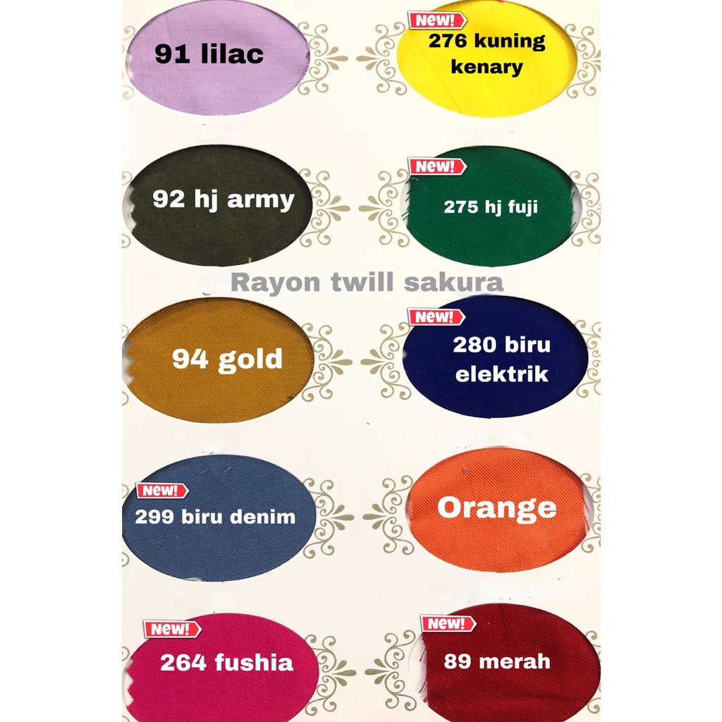 Multi kain rayon twill viscose sakura polos premium quality soft lembut tebal harga eceran-2