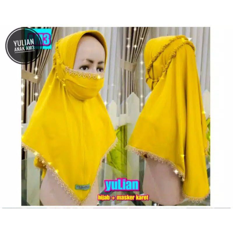 jilbab anak by yulian || niqob anak || hijab masker anak