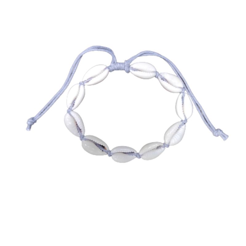 GELANG KERANG/GELANG KERANG LAUT/KERAJINAN KERANG/GELANG UNIK/SUPPLIER GELANG/SEASHELL BRACELET/CLAM-Grey