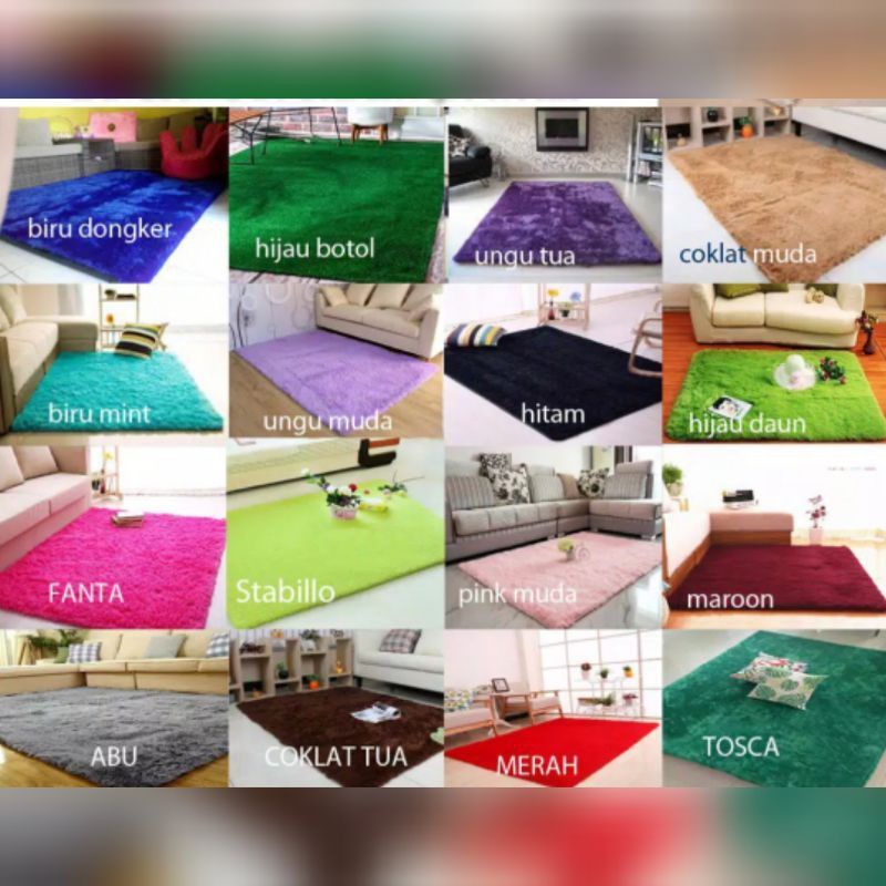 KARPET BULU RESFUR/TILAM BULU LEMBUT HALUS/AMBAL RUANG TAMU DLL