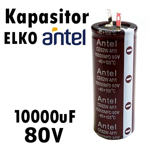 kapasitor Elco Audio 10,000/80v Body Standar 10.000/80v Capacitor Capasitor Elko 10.000 Mikro 80 Vol