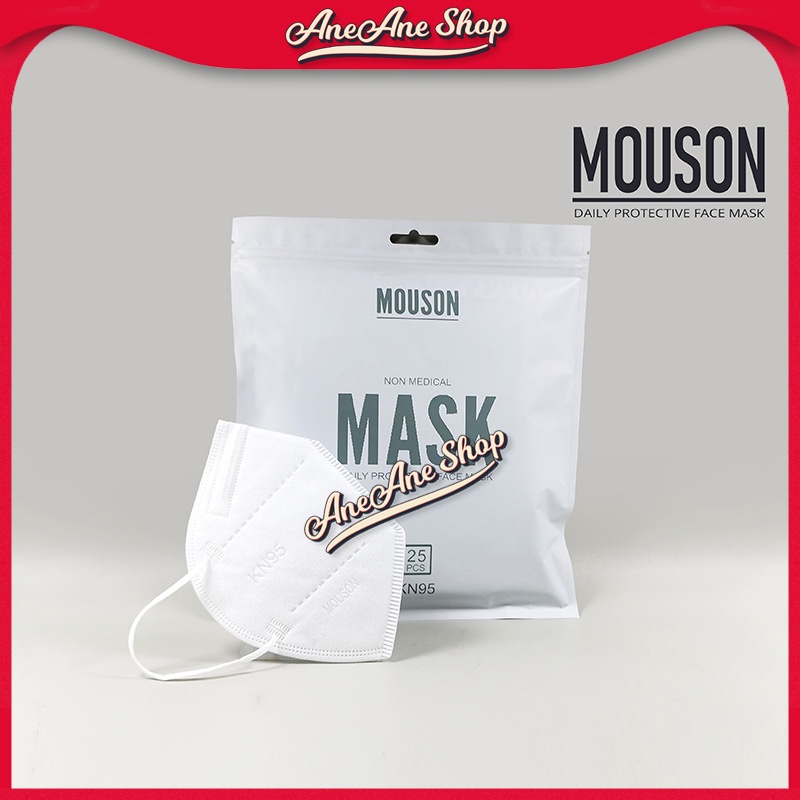 MASKER MOUSON KN95 PUTIH NON FILTER 5 PLY MASKER SEKALI PAKAI 5PLY NON MEDIS