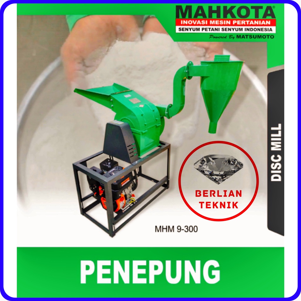 Gilingan Tepung Hammer Mill Penepung Mahkota MHM 9-300
