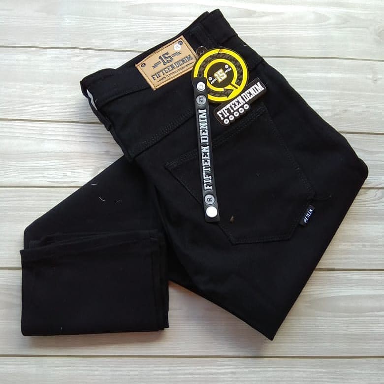 Celana jeans pria / celana panjang Straight celana jeans black panjang skinny semi slimfit cowo / cowok