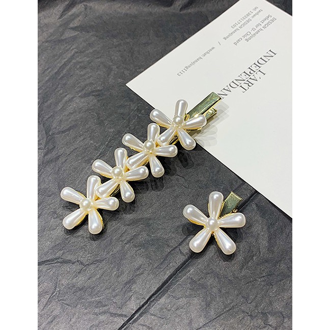 LRC Jepit Rambut Fashion Gold Plum Pearl Hairpin F4424X