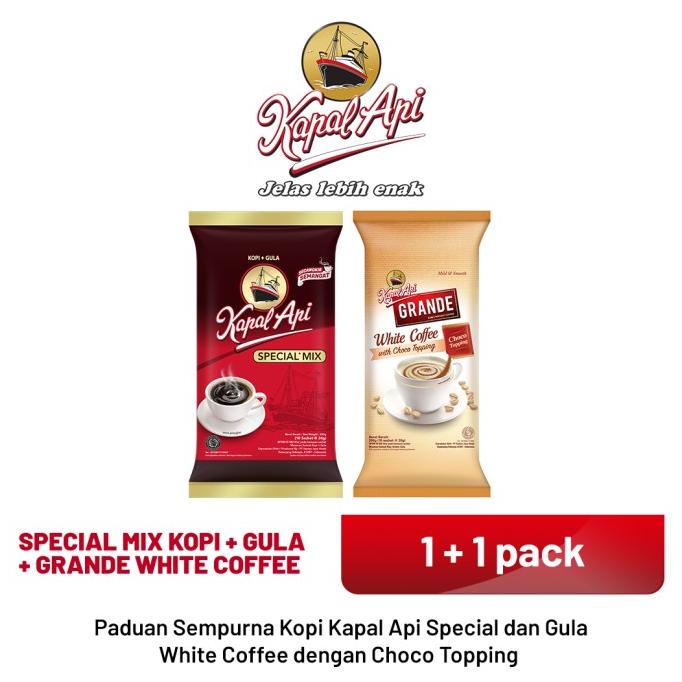 

[COD] KAPAL API Special Mix 1 Pack + 1 Pack Grande White Coffee Topping [COD]