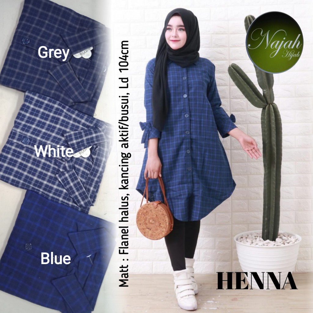 Henna Tunik By Najah | Suplier Hijab Solo| Grosir